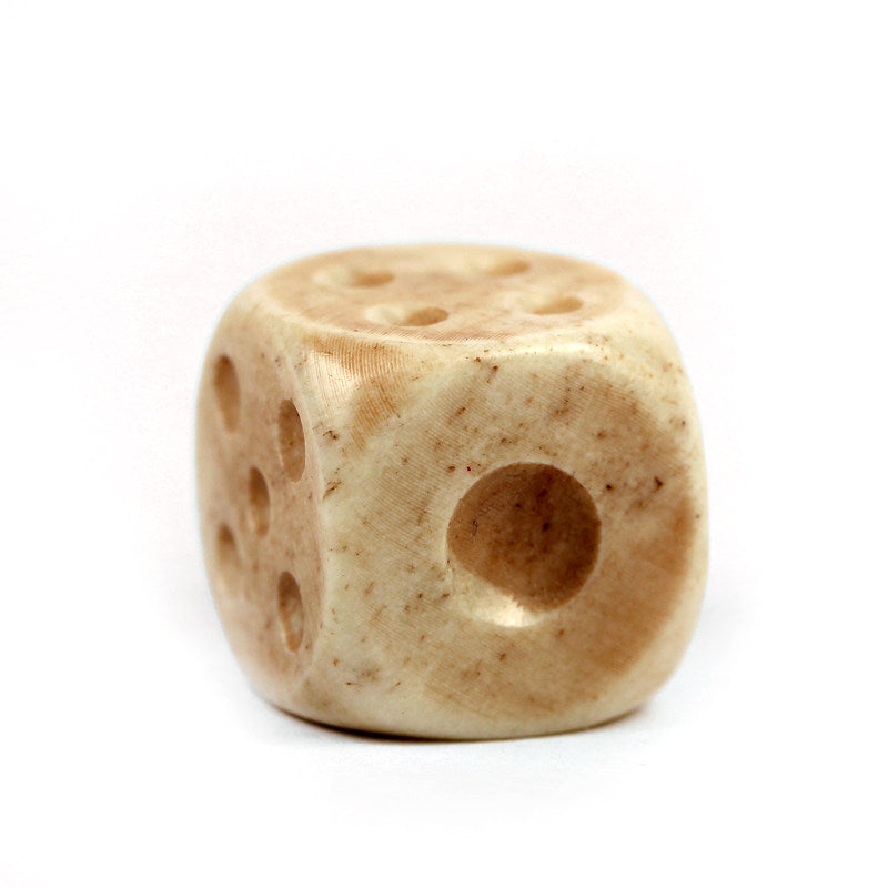 Carved Antler Dice Beads