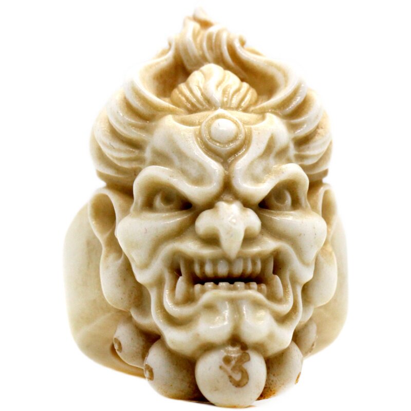 Antler-Carved Demon Ring