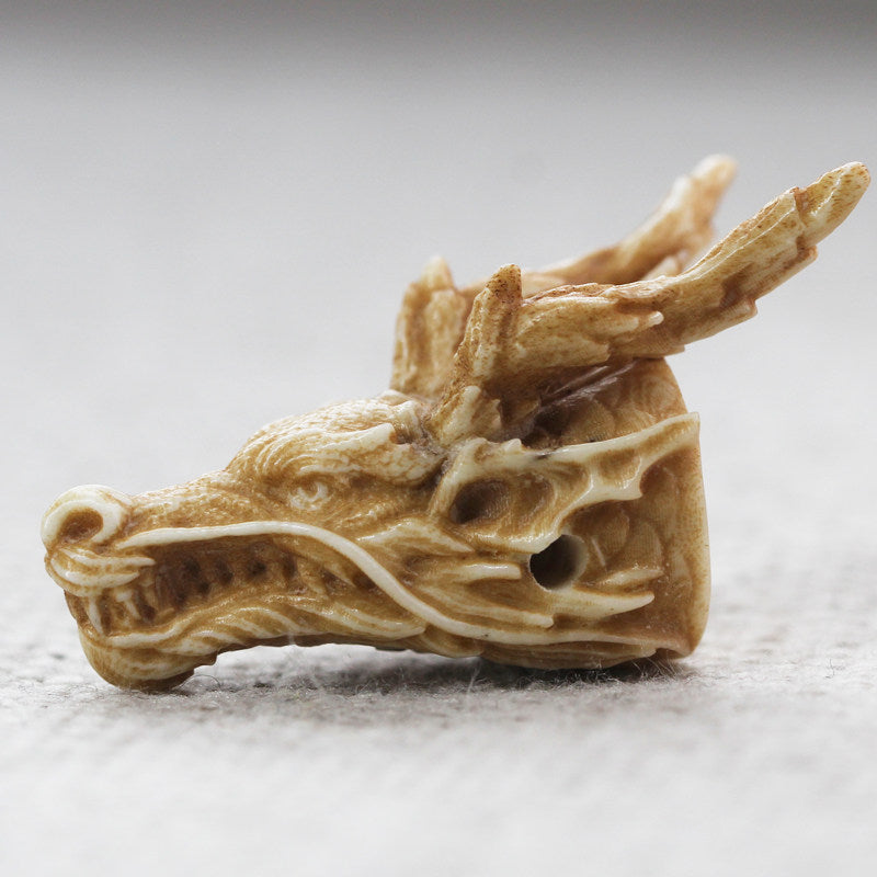 Antler-Carved Dragon Head Necklace