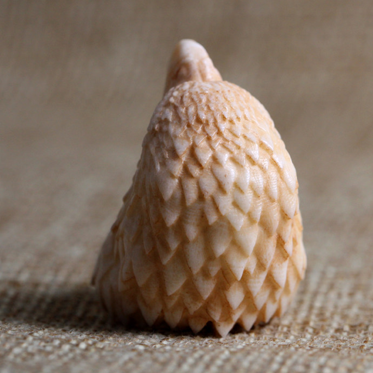 Antler-Carved Eagle Head Pendant