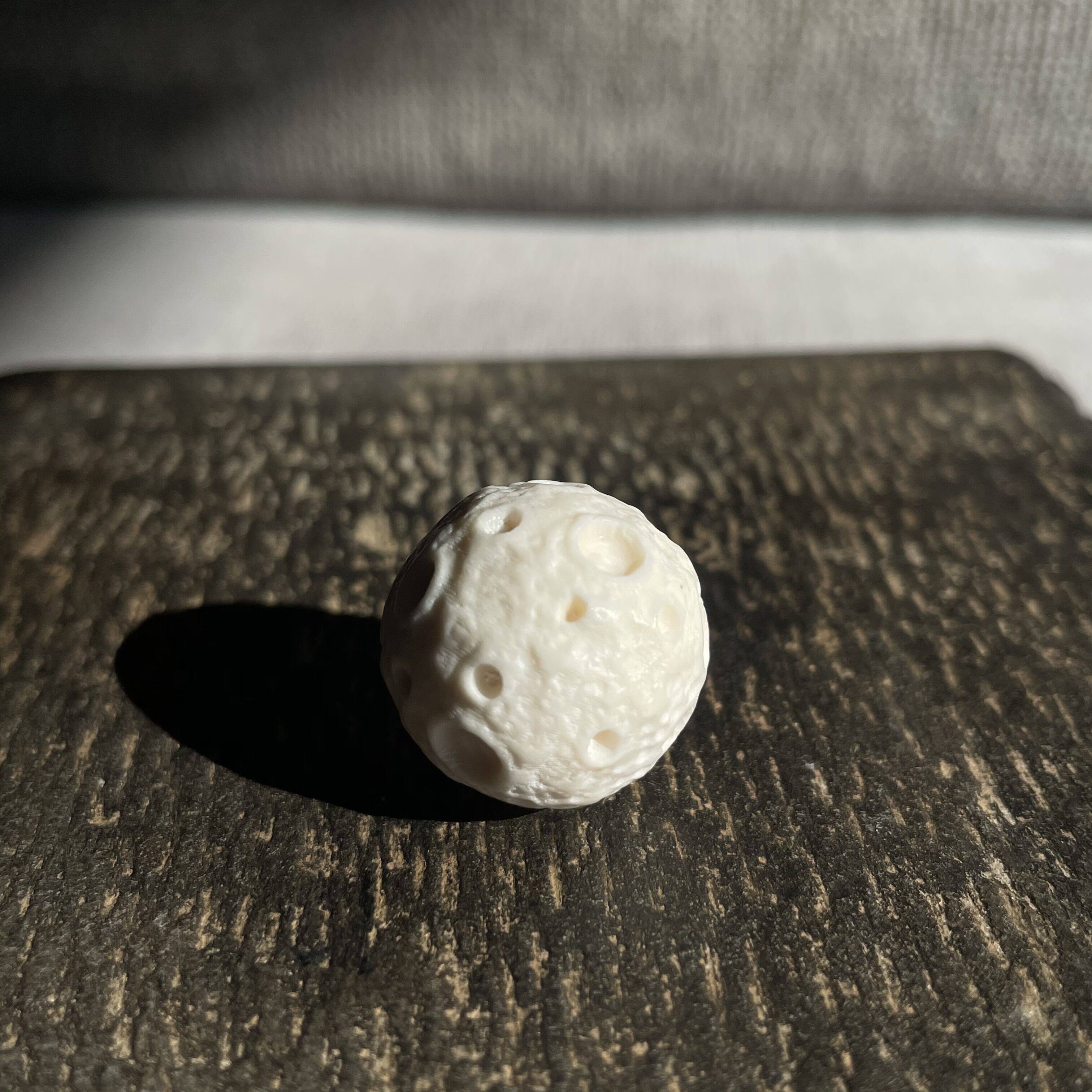 Antler-Carved Meteorite Crater Bead