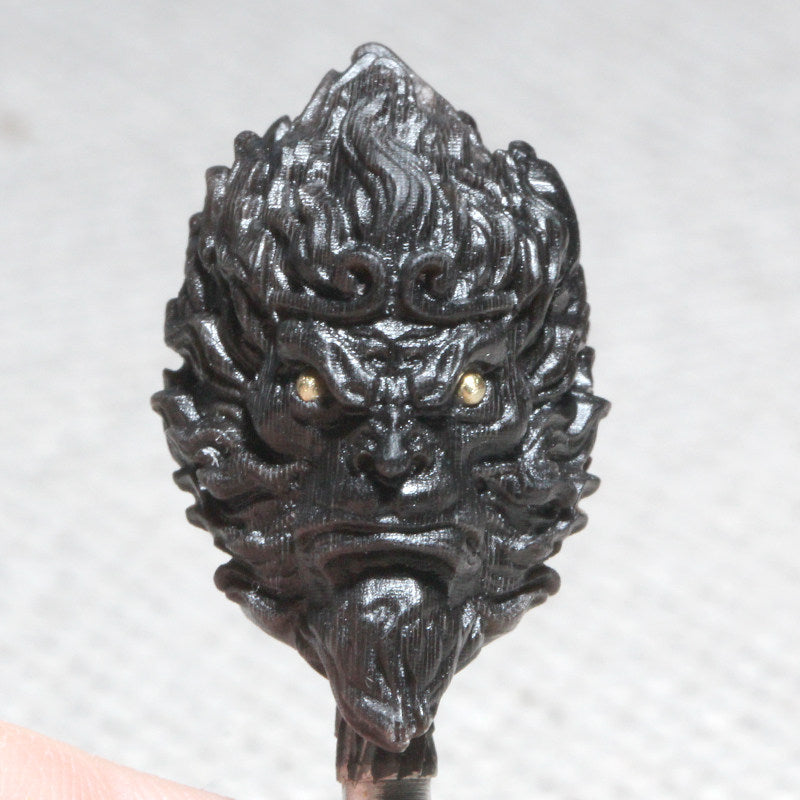 Black Buffalo Horn Carving Black Myth Wukong Bead