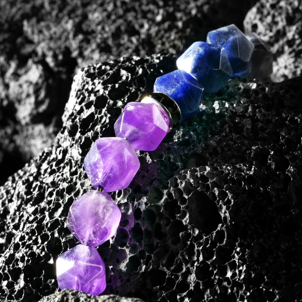 Bracciale estivo con perline di Poseidone a doppia pietra