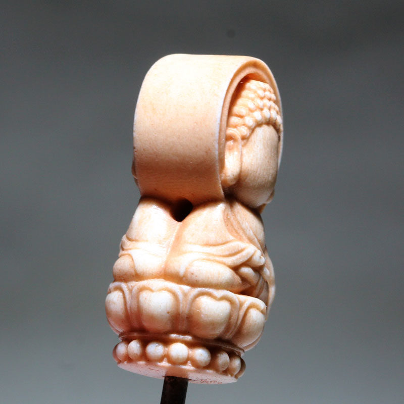 Carved Antler Cartoon Faceless Buddha Pendant