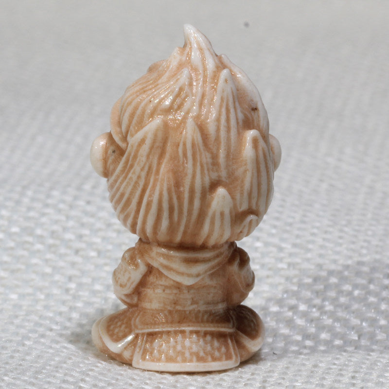Carved Antler Cartoon Goku Pendant