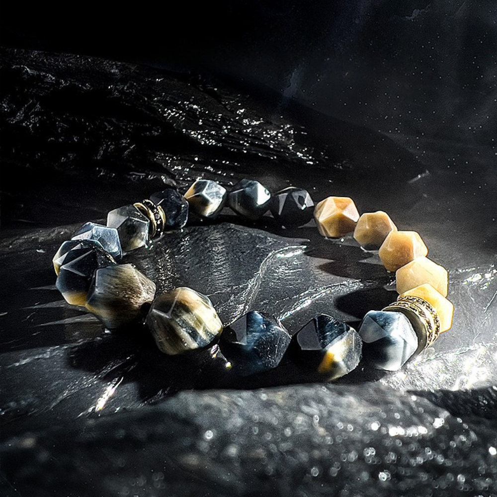 Bracciale estivo con perline di Poseidone a doppia pietra