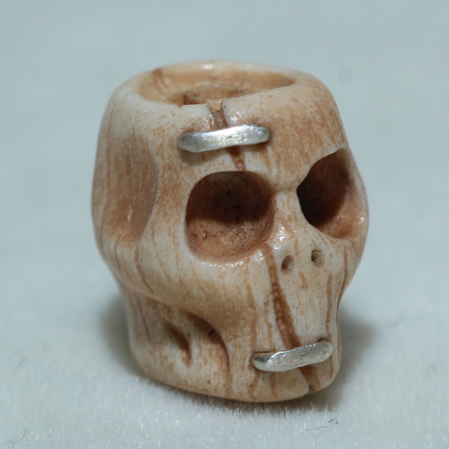 Hand-Carved Chitipati Barrel Bead