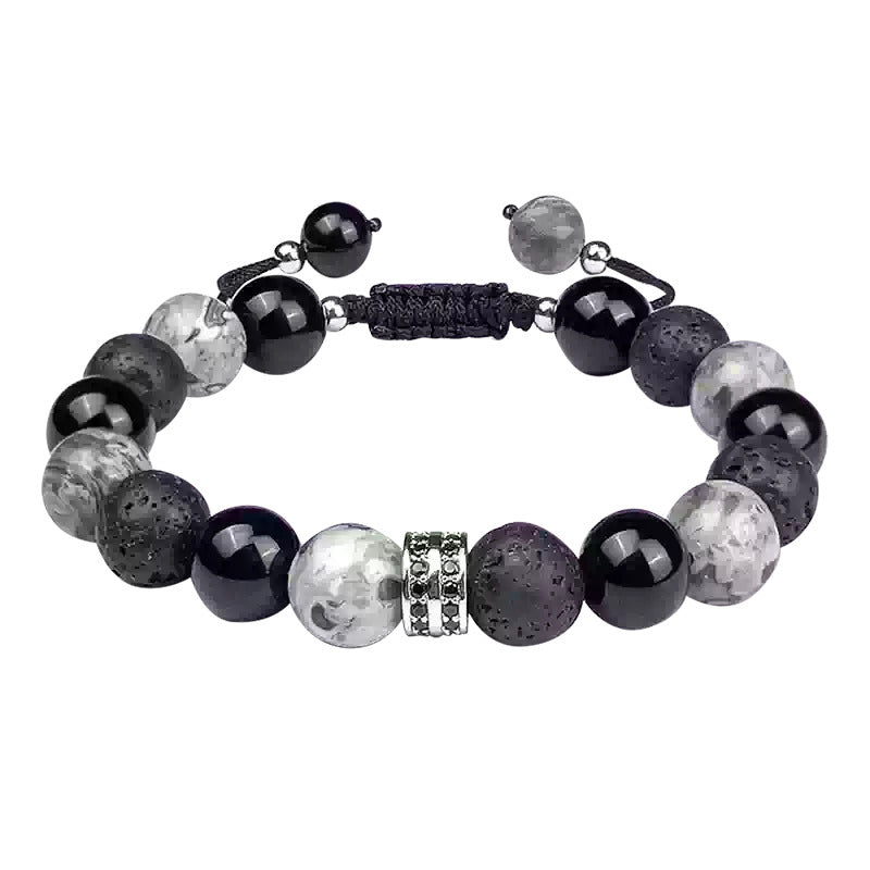 Bracciale con perline da uomo Moonlit Shadows