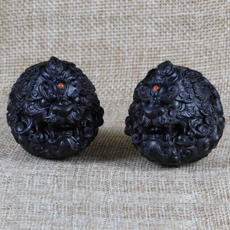 The Celestial Guardian Wood Carving PiXiu Totem Sculpture