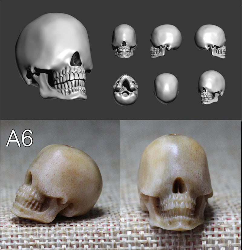 The Silent Observer Faceless Antler Skull Bead