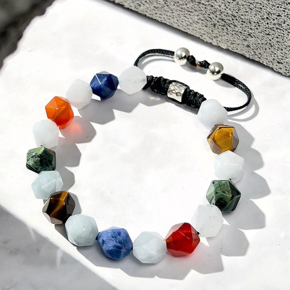 Bracciale estivo con perline di Poseidone a doppia pietra