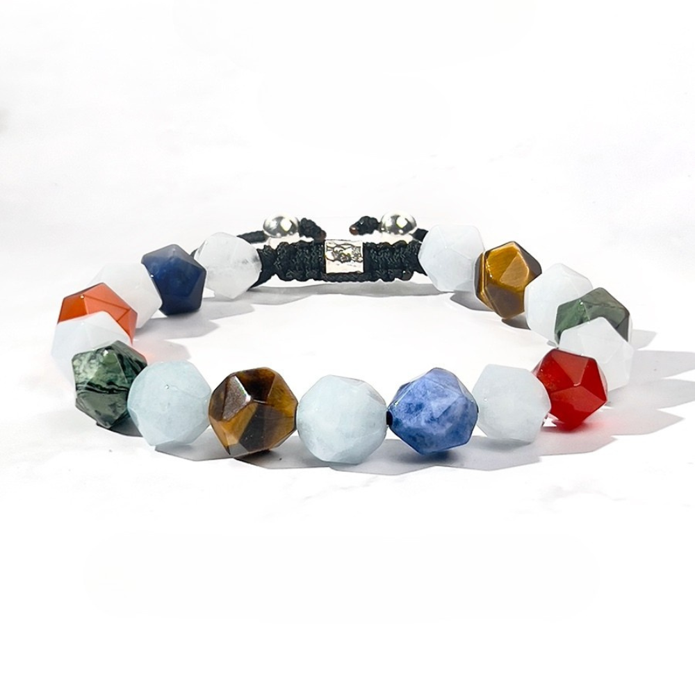Bracciale estivo con perline di Poseidone a doppia pietra