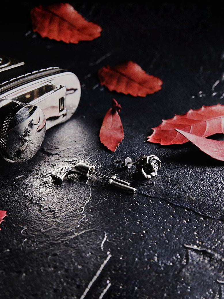 Rose et pistolet