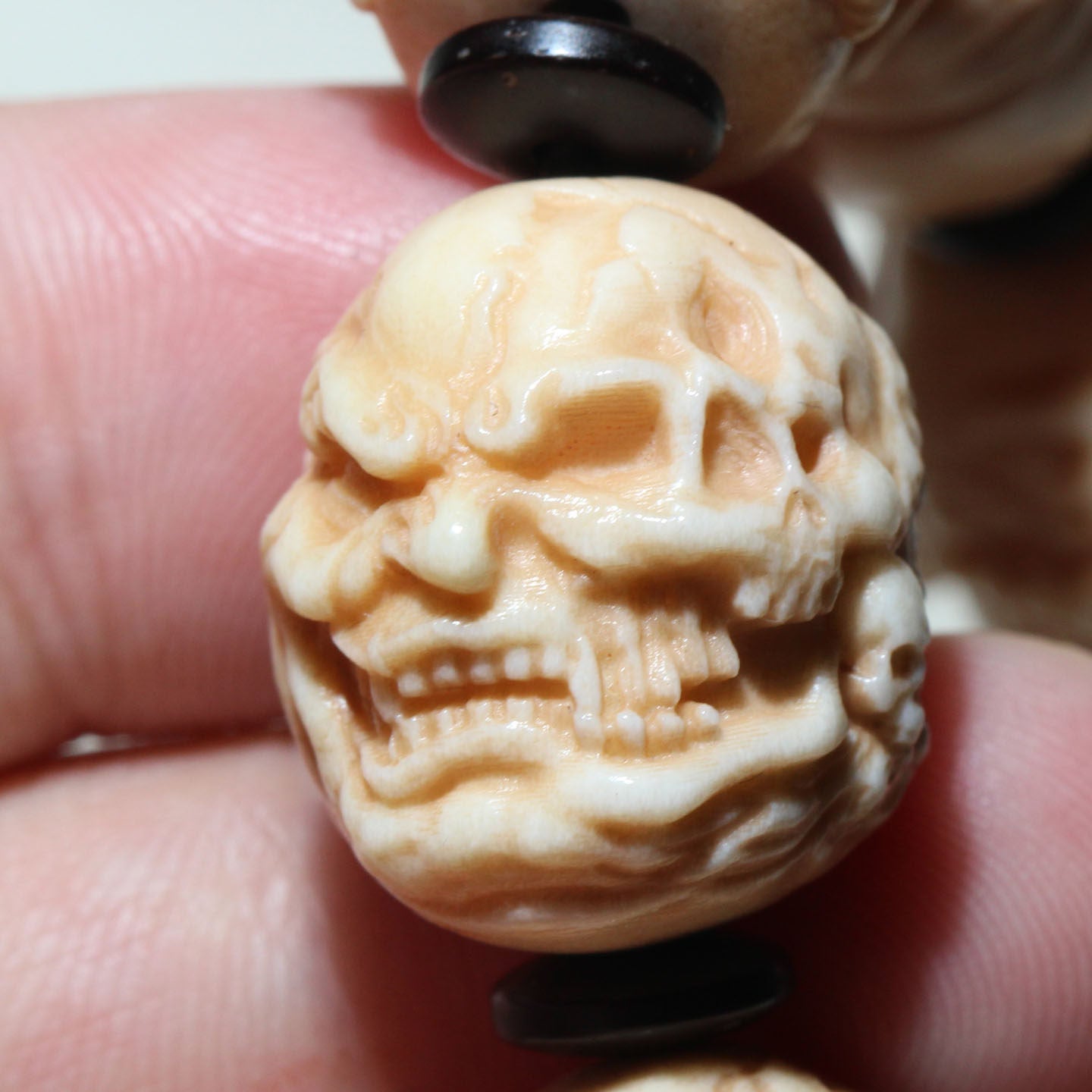 Antler-Carved Demon Head Bracelet