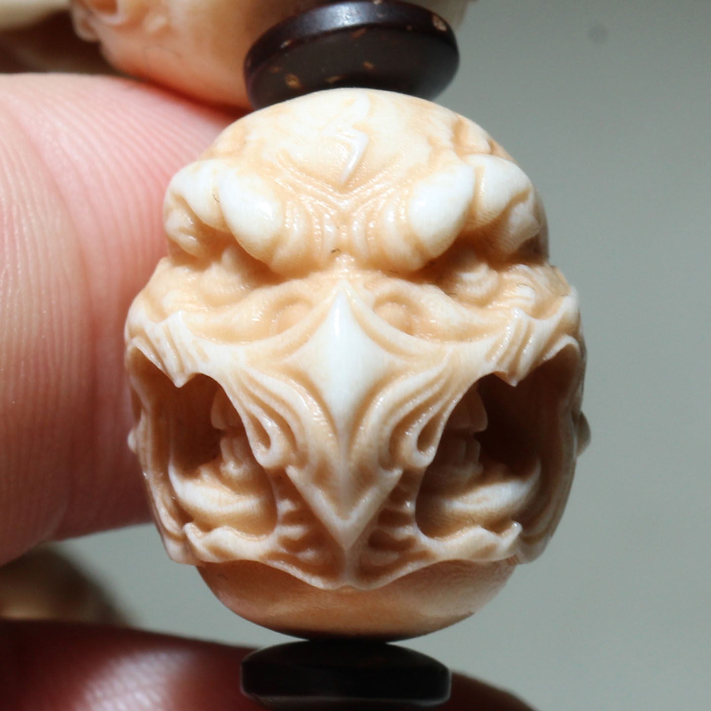 Antler-Carved Demon Head Bracelet