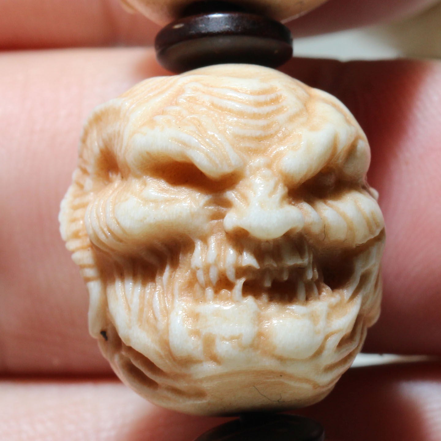 Antler-Carved Demon Head Bracelet