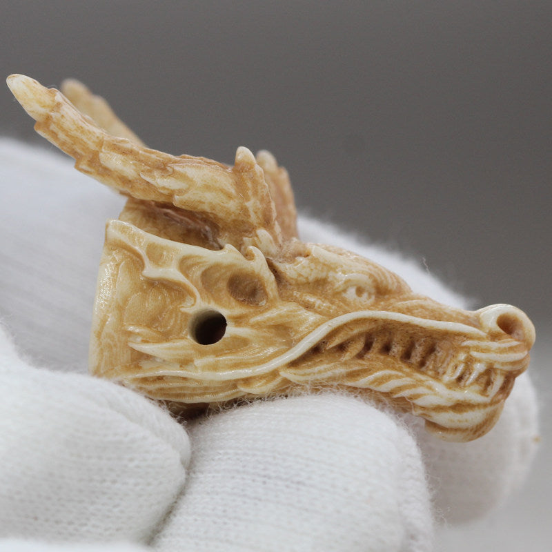 Antler-Carved Dragon Head Necklace