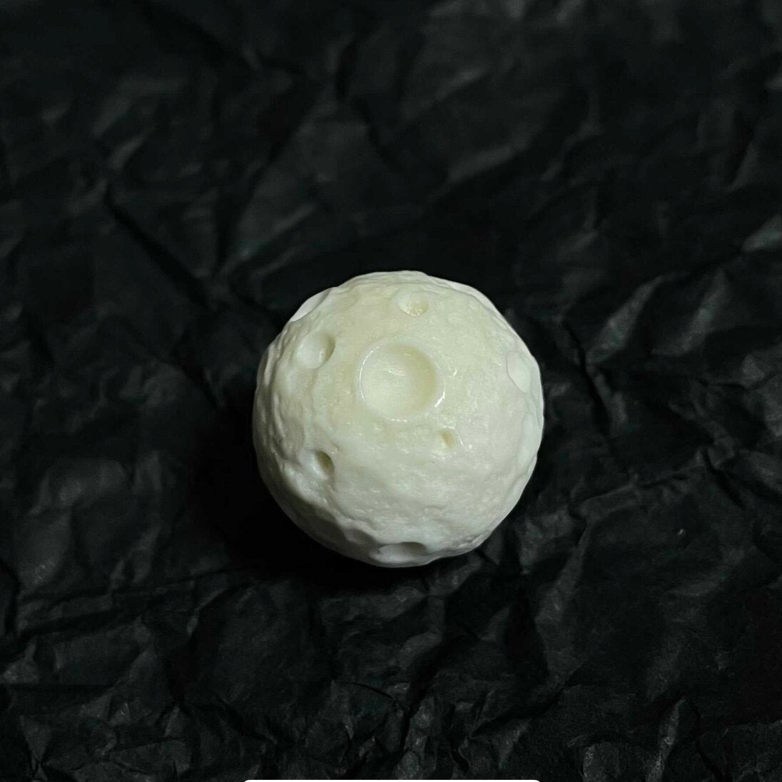 Antler-Carved Meteorite Crater Bead