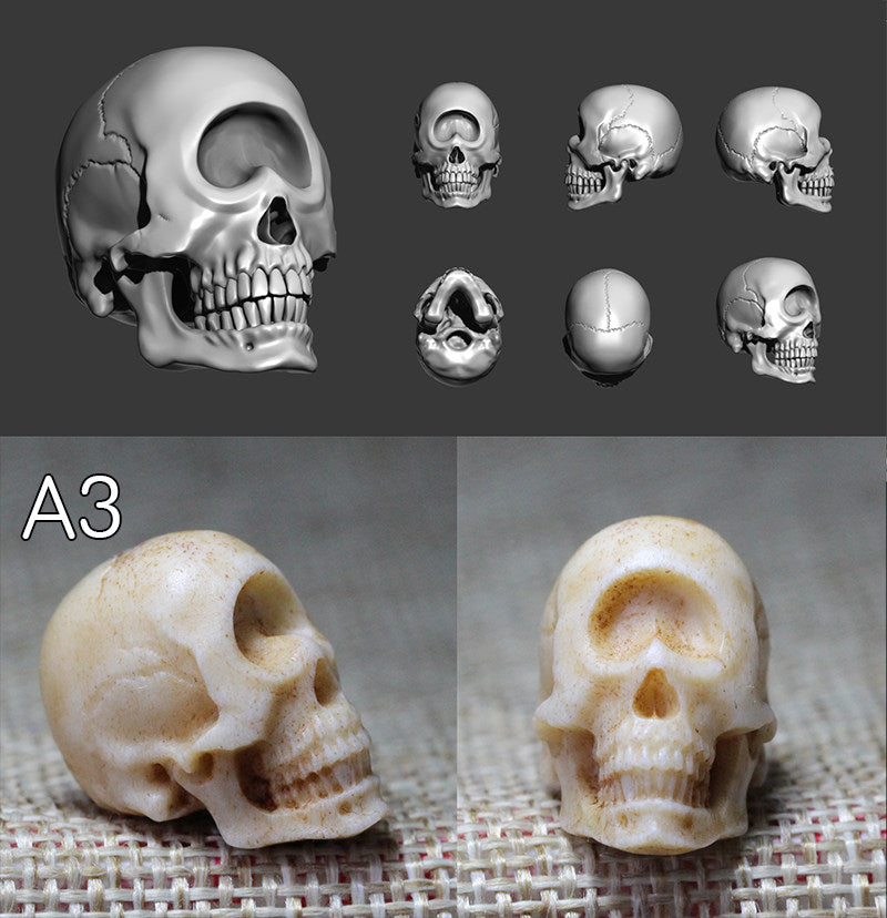 Antler Assorted Skull Bead Bracelet