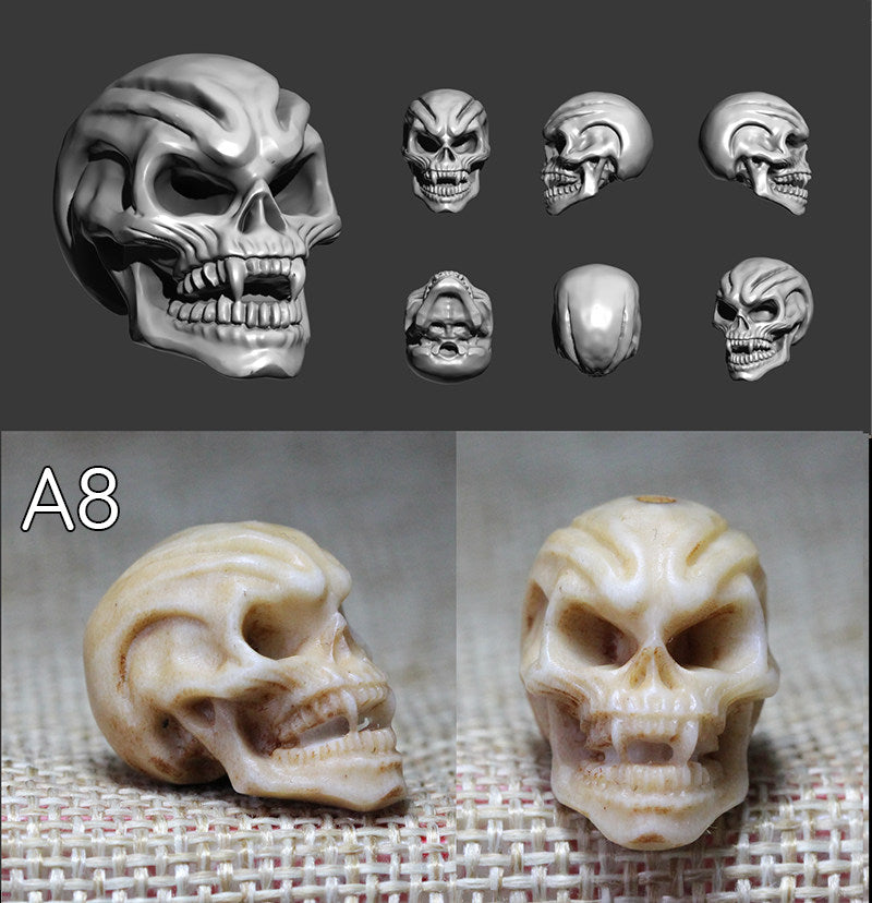 Antler Assorted Skull Bead Bracelet