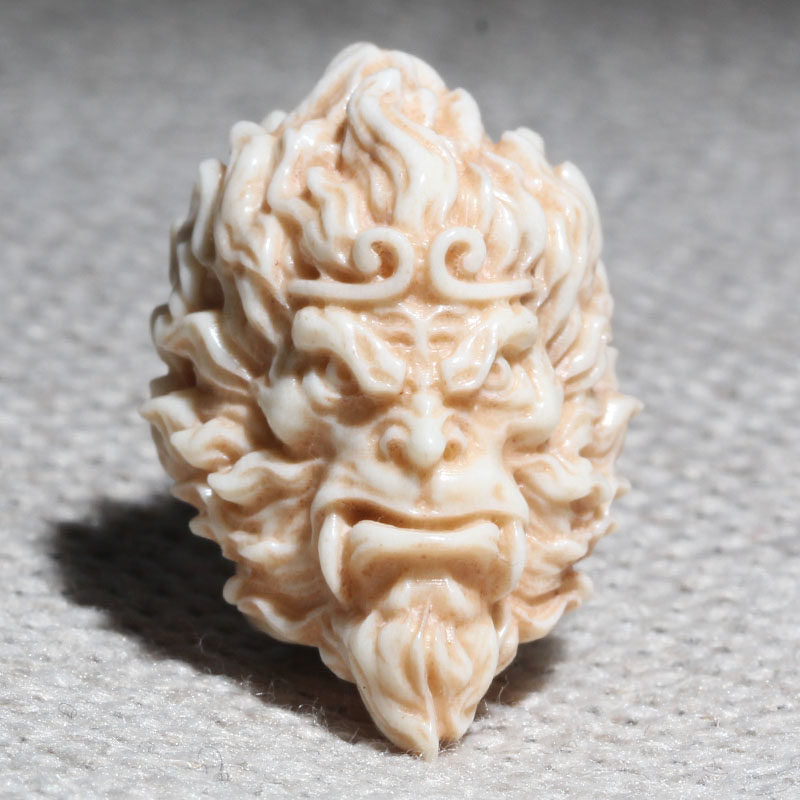 Antler Carving Black Myth Wukong With Teeth Bead