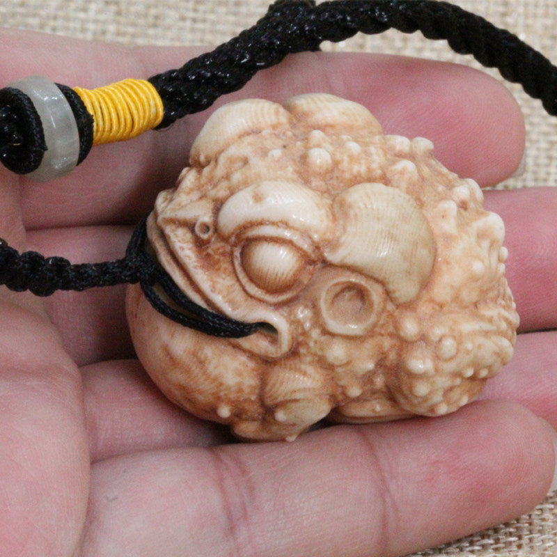 Antlered Golden Toad Wealth-Attracting Necklace