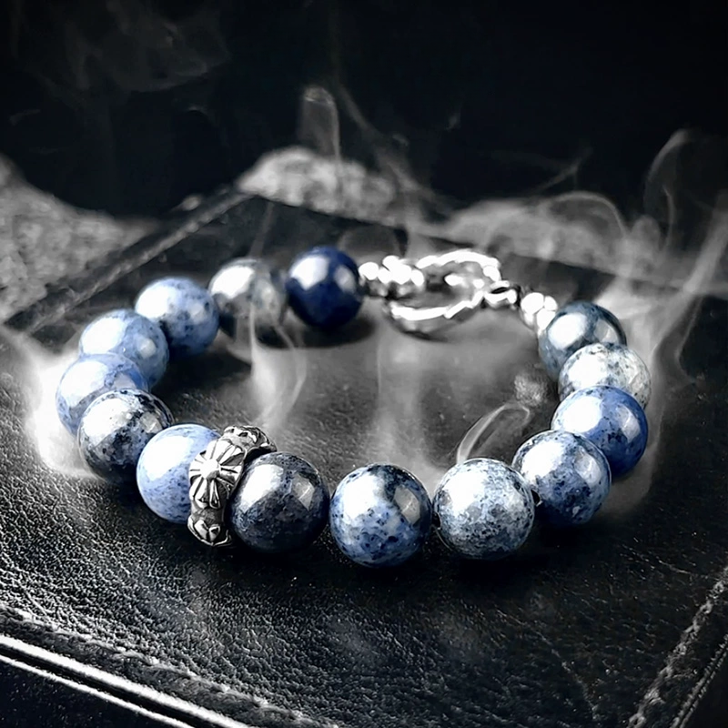 Bracelet de perles en pierre Blue Ocean Miracle Blue Line