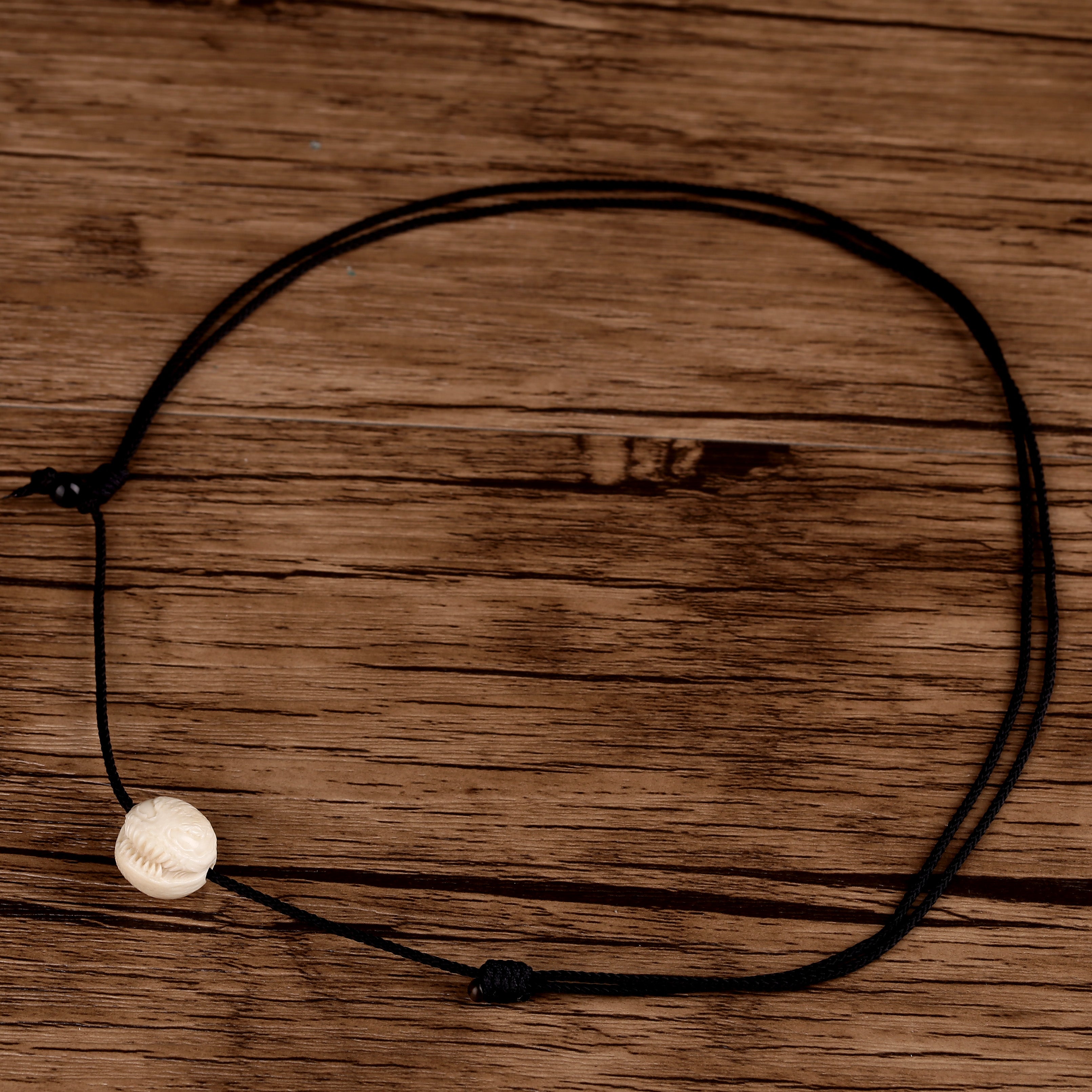Carved Antler Venom Braided Necklace