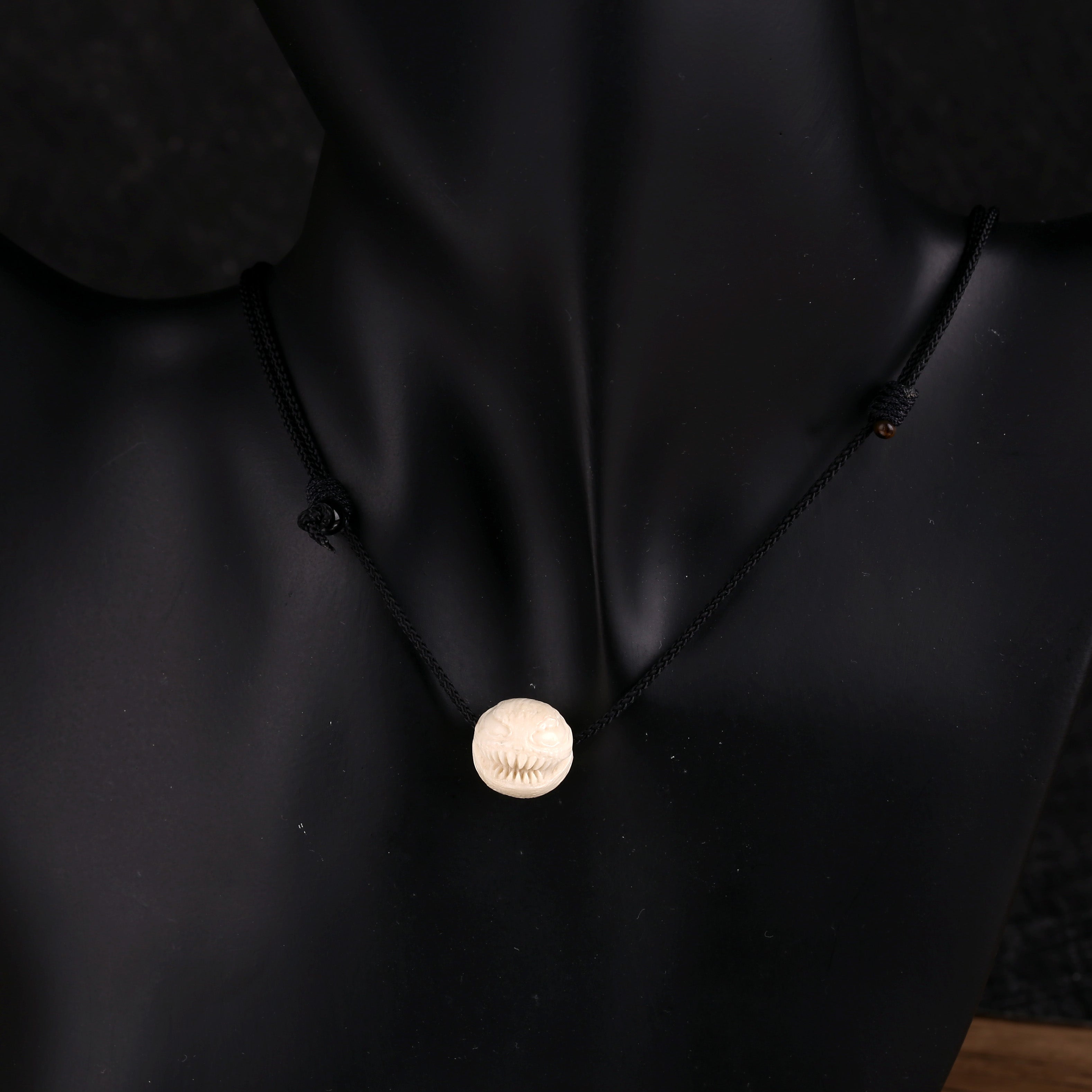 Carved Antler Venom Braided Necklace