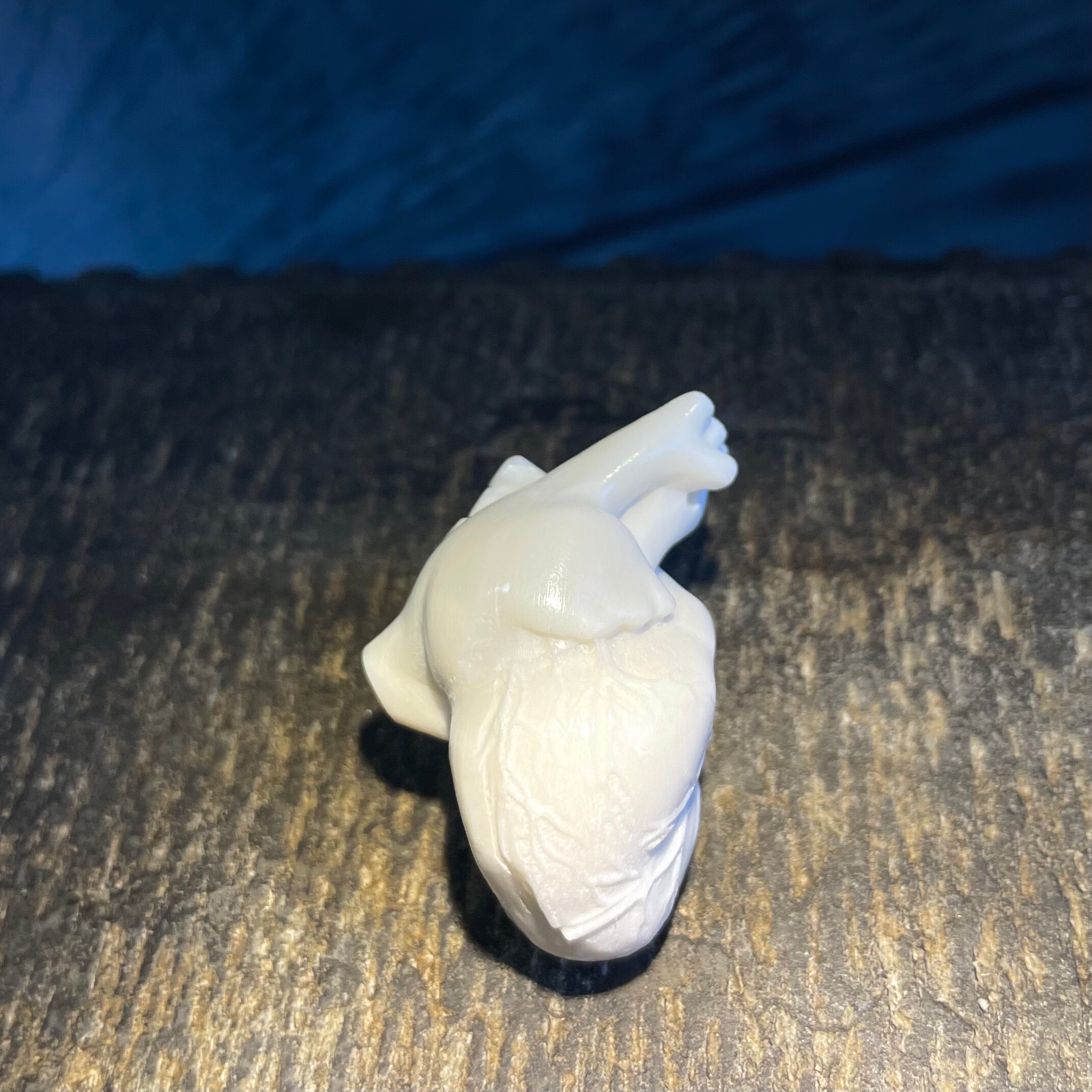 Carved Antler White Heart Pendant