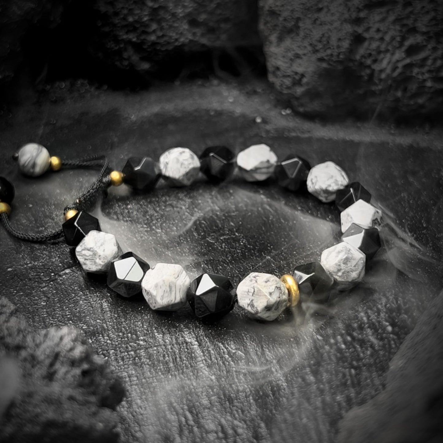 Bracelet en perles d'obsidienne Cosmic Sketch