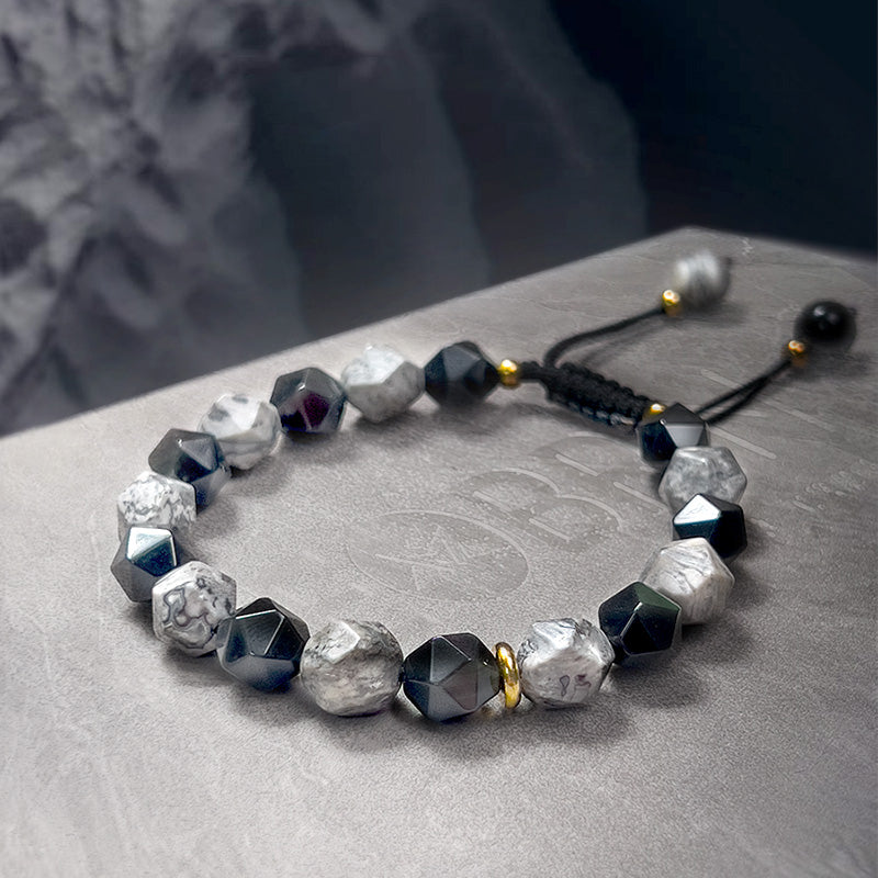 Bracelet en perles d'obsidienne Cosmic Sketch