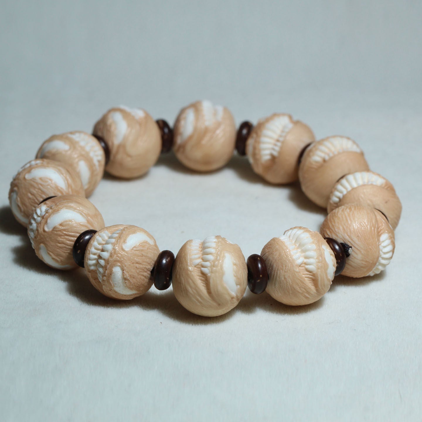 Distressed Antler-Carved Cartoon Venom Bracelet