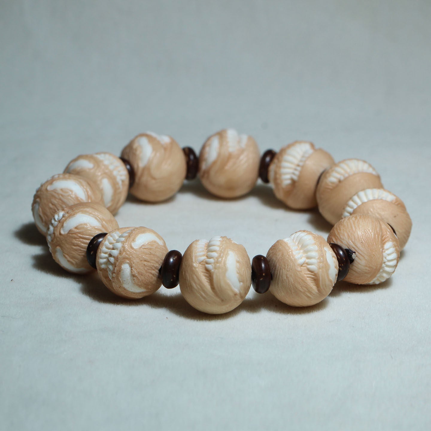 Distressed Antler-Carved Cartoon Venom Bracelet