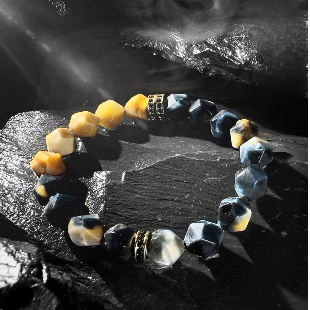 Bracelet de perles d'été Poséidon à deux pierres