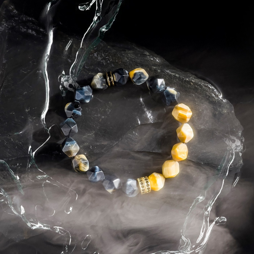 Bracelet de perles d'été Poséidon à deux pierres