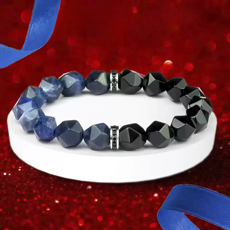 Bracelet de perles d'été Poséidon à deux pierres