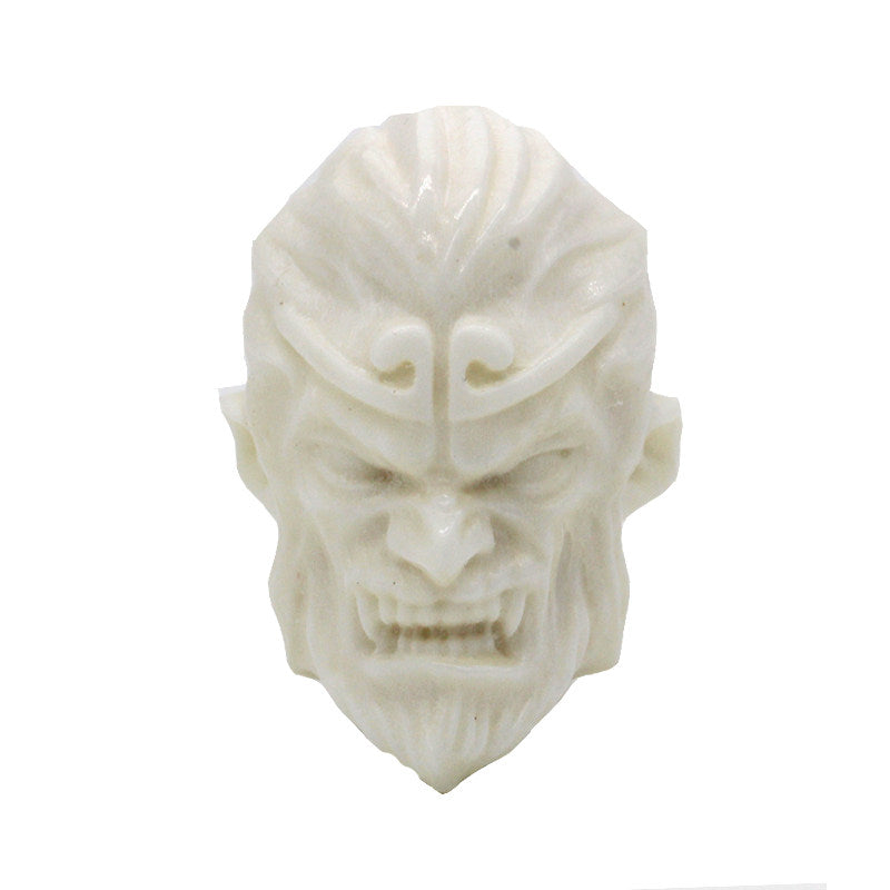 Carved Antler Enraged Wukong Monkey Head Bead