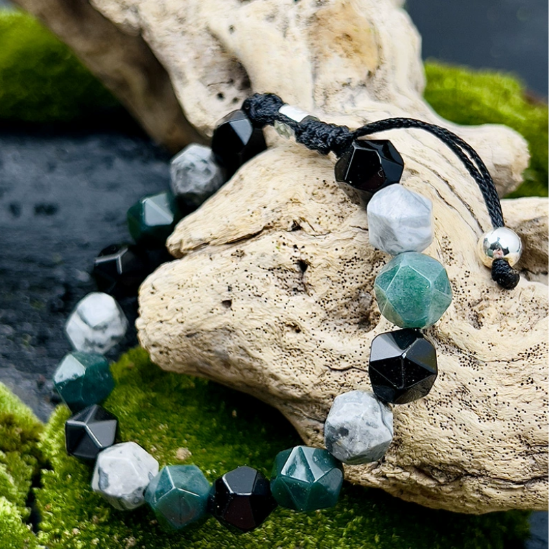 Bracelet de perles d'été Poséidon à deux pierres