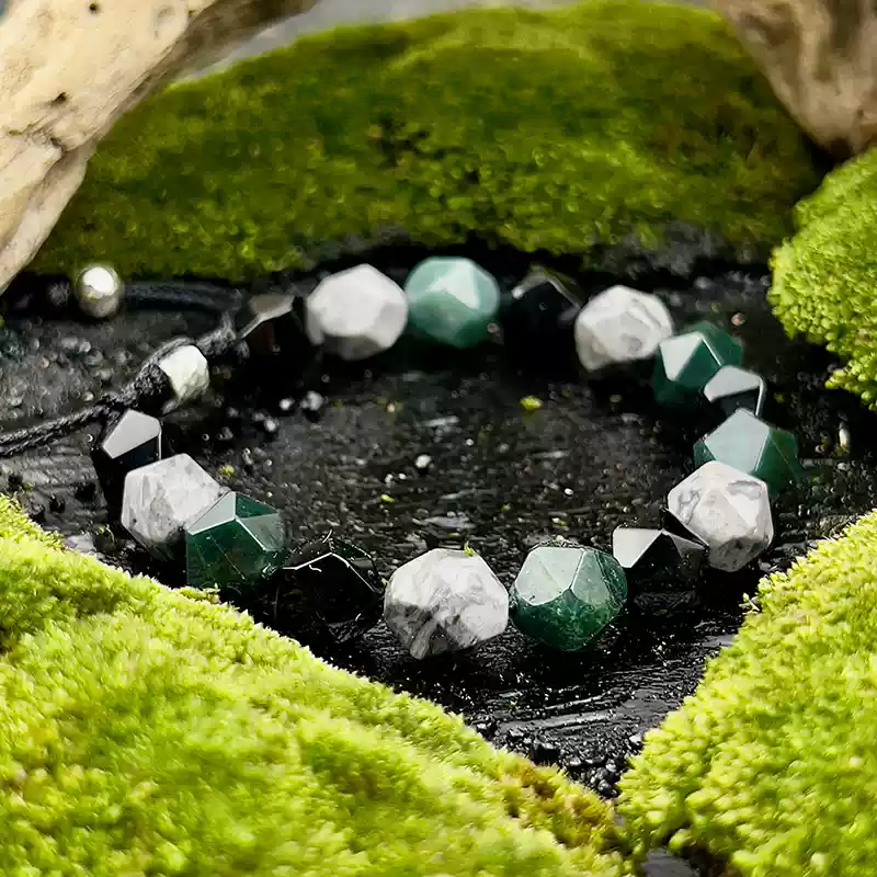 Bracelet de perles d'été Poséidon à deux pierres