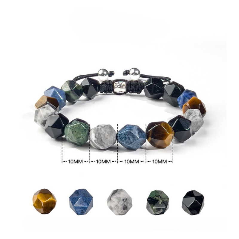 Bracelet de perles d'été Poséidon à deux pierres