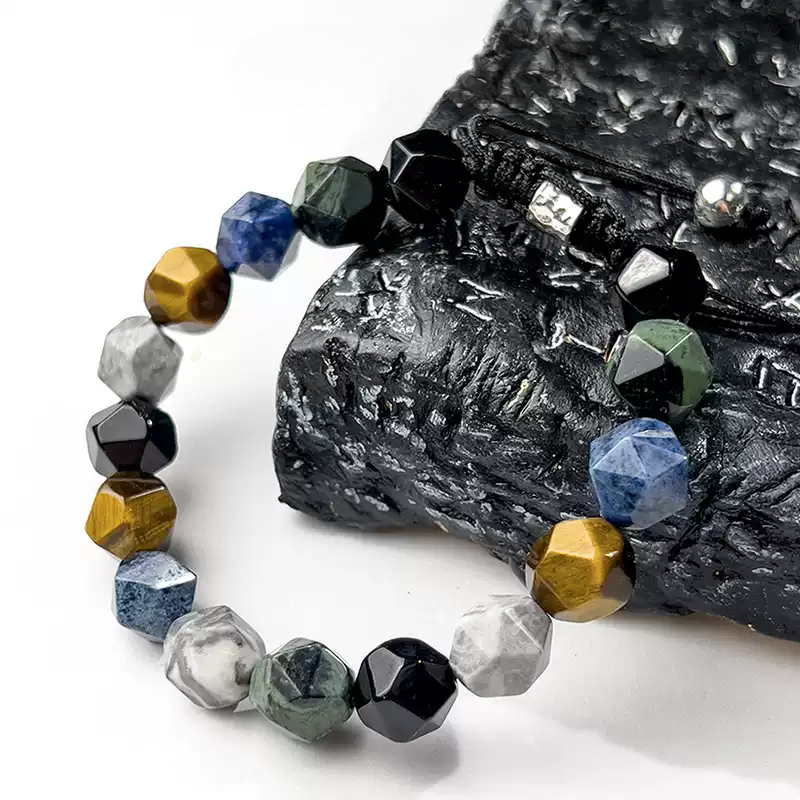 Bracelet de perles d'été Poséidon à deux pierres