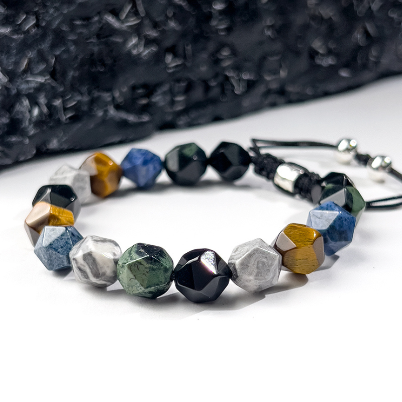Bracelet de perles d'été Poséidon à deux pierres