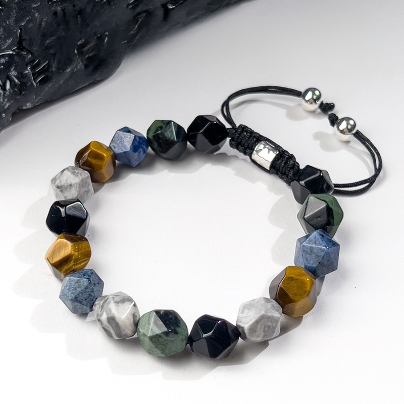 Bracelet de perles d'été Poséidon à deux pierres