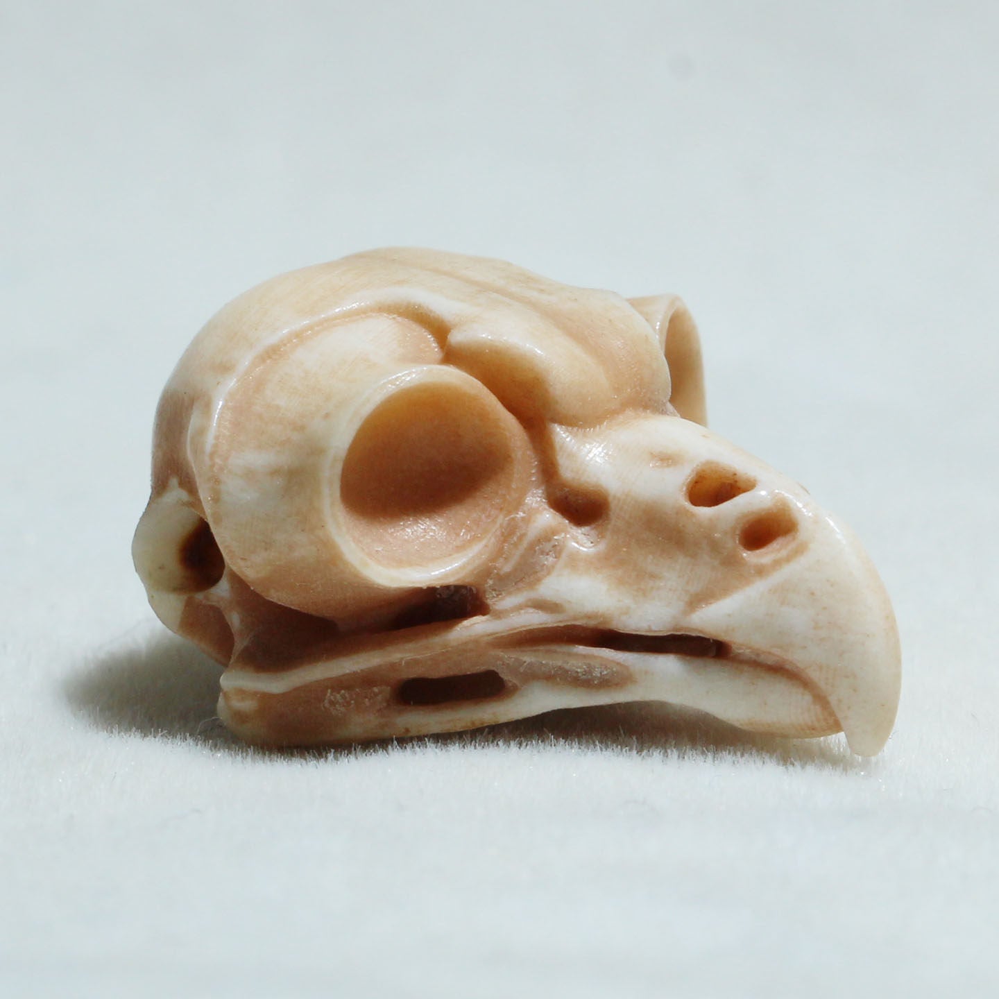 Hand-Carved Natural Antler Owl Skull DIY Bead