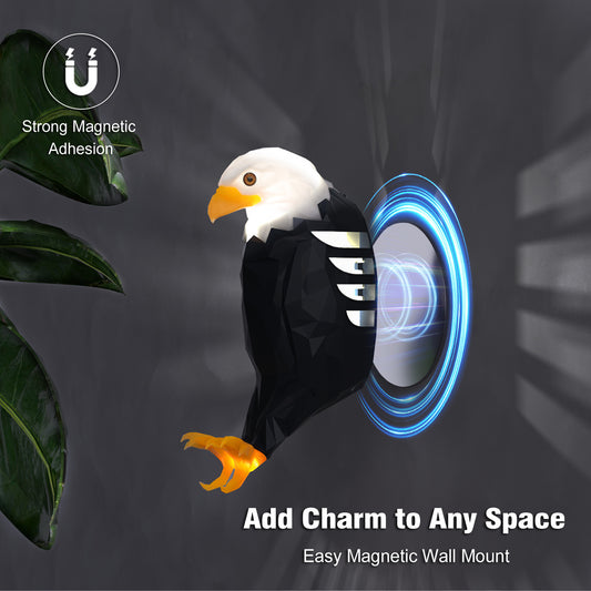 Magnetic Charging Eagle Wall Lamp with Decorative Light-Up Wings