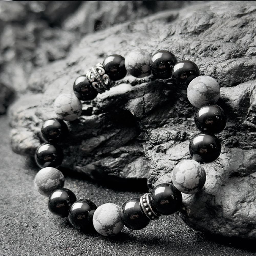 Bracelet de perles d'été Poséidon à deux pierres