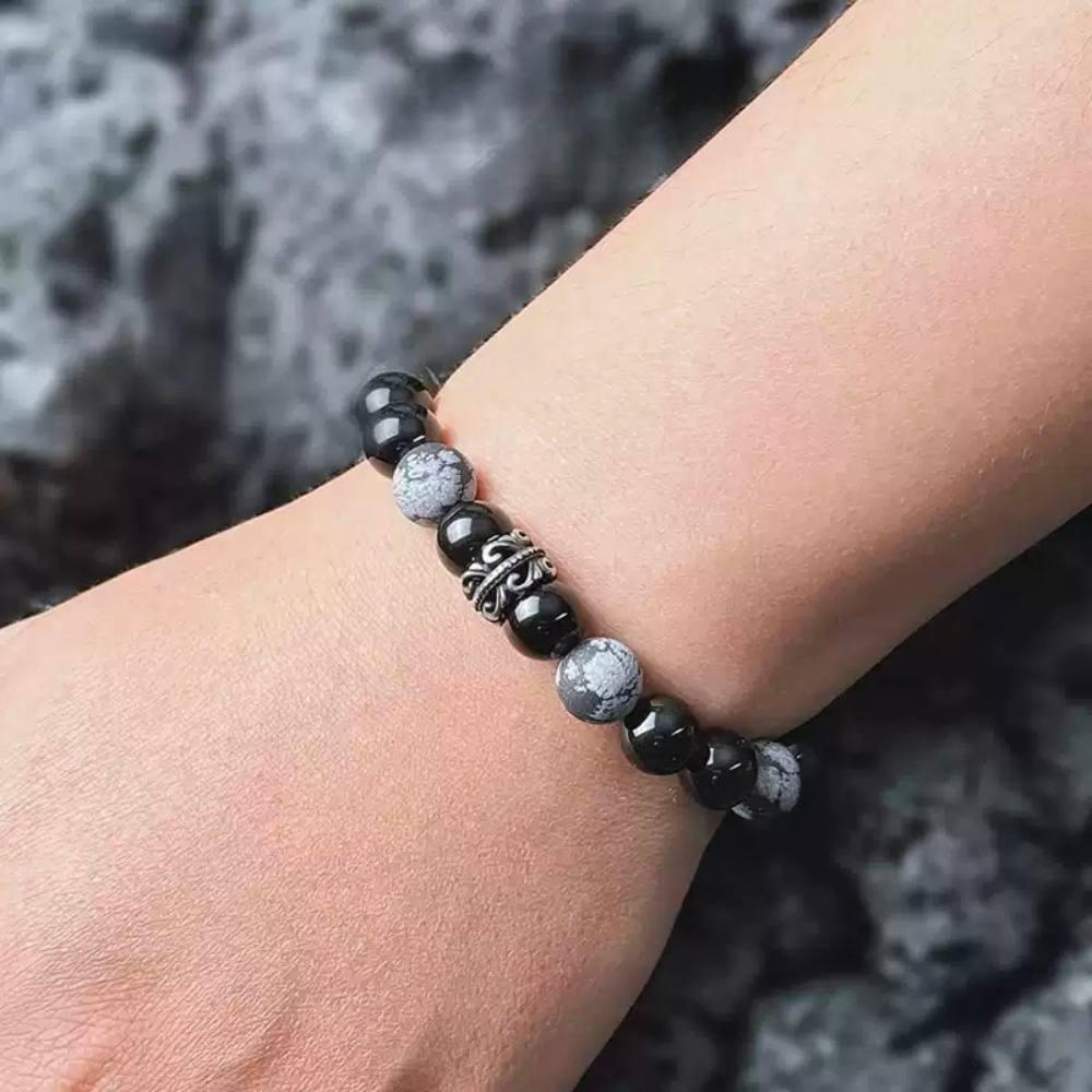 Bracelet de perles d'été Poséidon à deux pierres