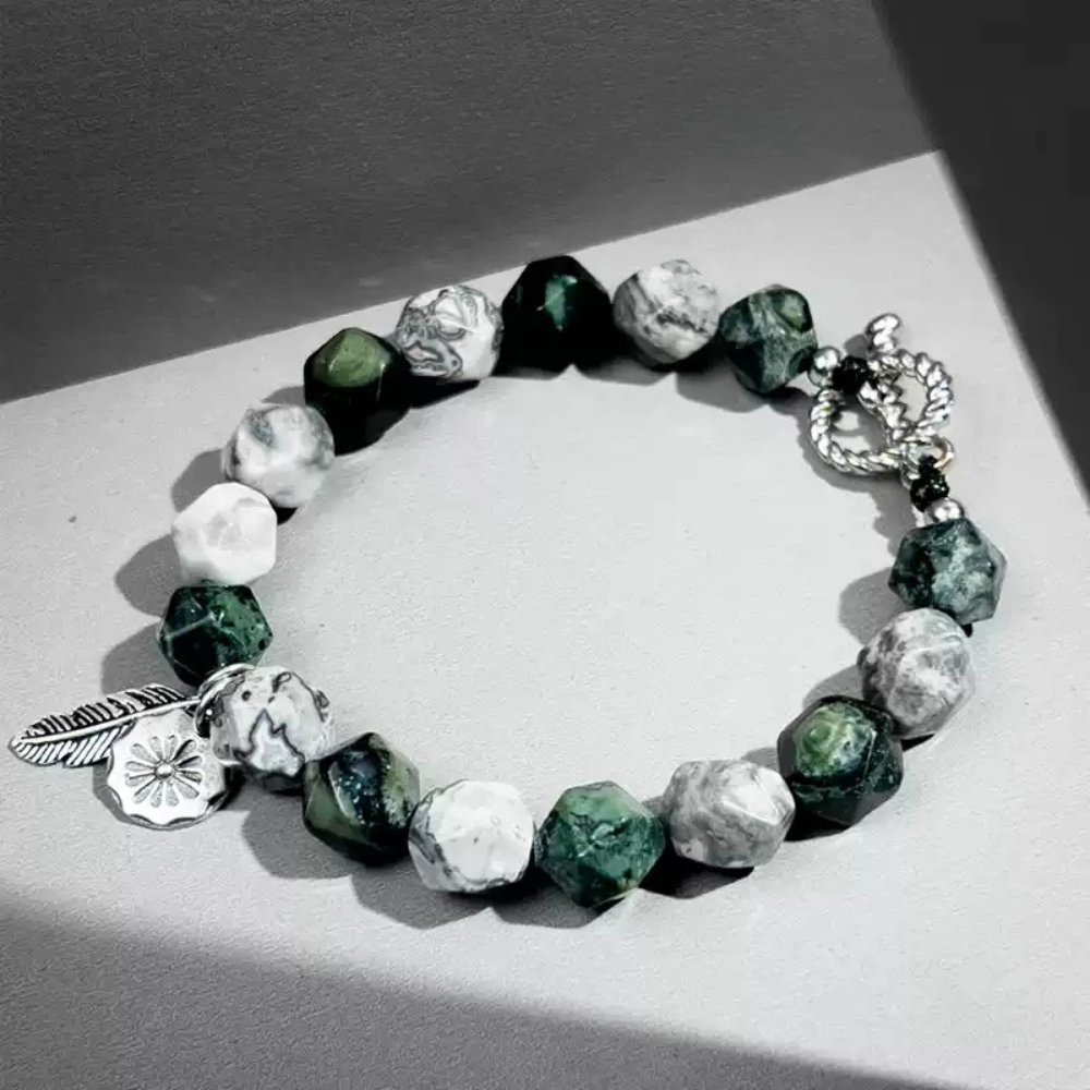 Bracelet de perles d'été Poséidon à deux pierres