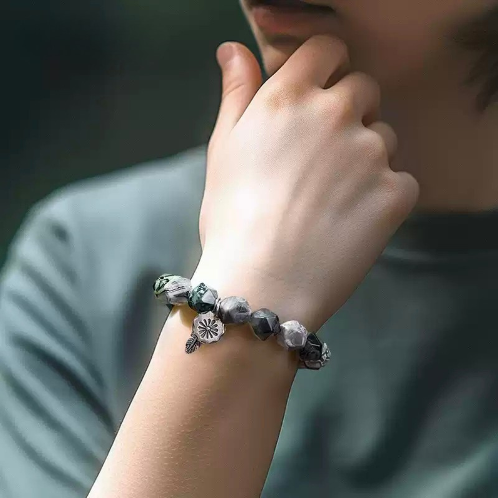 Bracelet de perles d'été Poséidon à deux pierres
